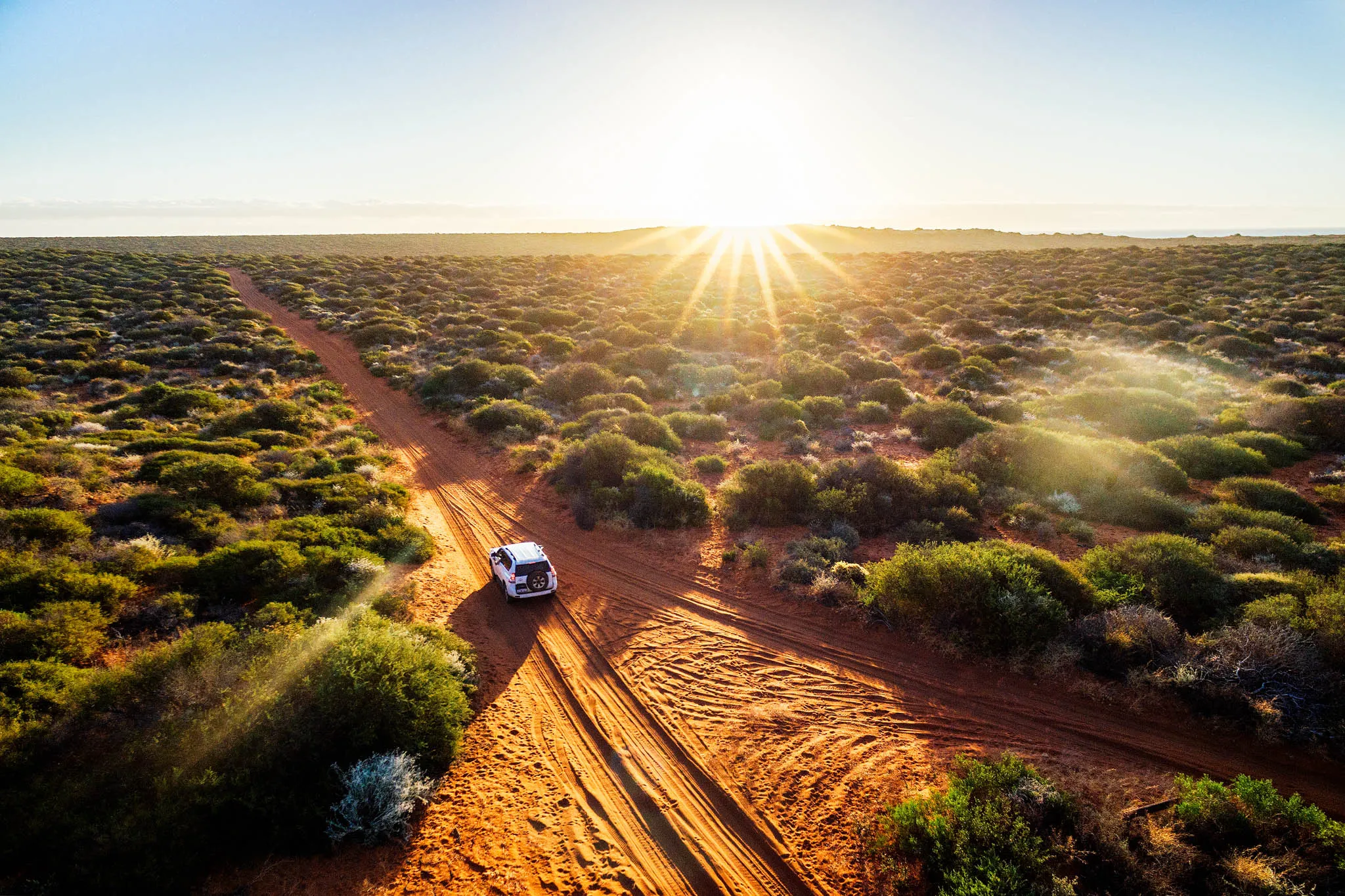 Unsealed road in Australian Outback.