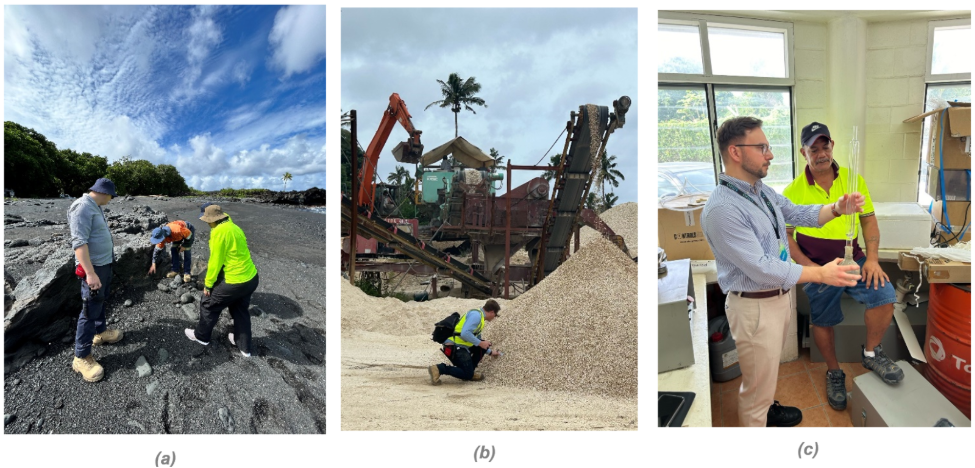 A collage of men working in a construction siteDescription automatically generated