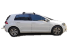 A white car with black backgroundAI-generated content may be incorrect.