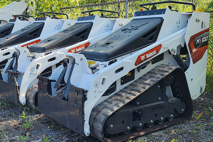 Bobcat MT100 parked in equipment yard