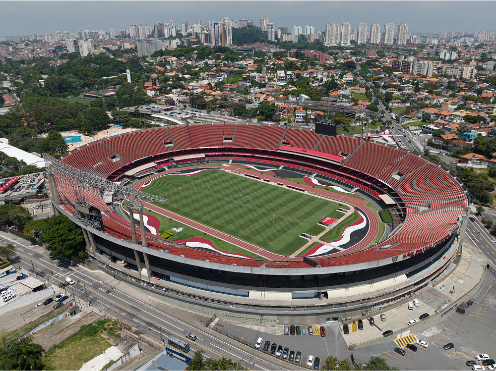 Vista aérea do Morumbis vazio