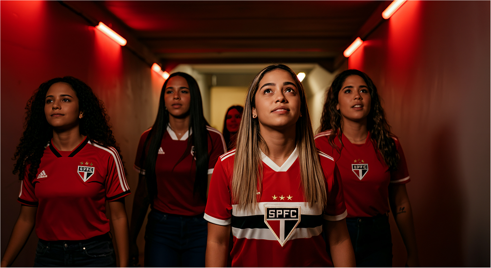Mulheres entrando em corredor no morumbis em experiência