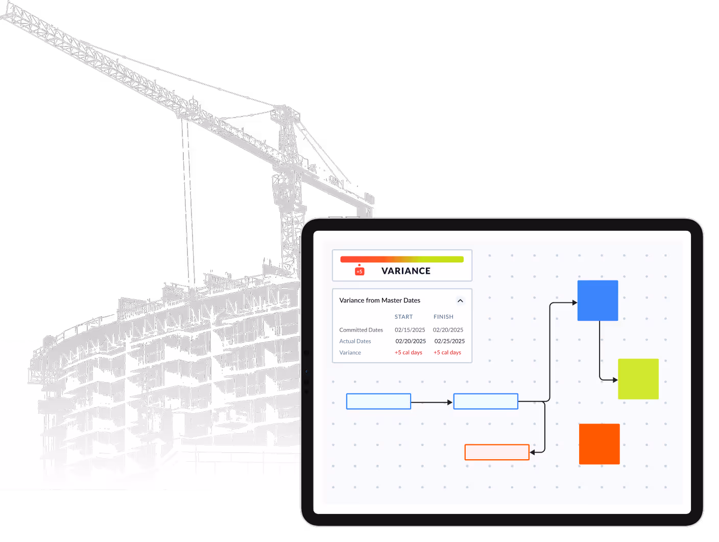 Planera on iPad being used on a construction site