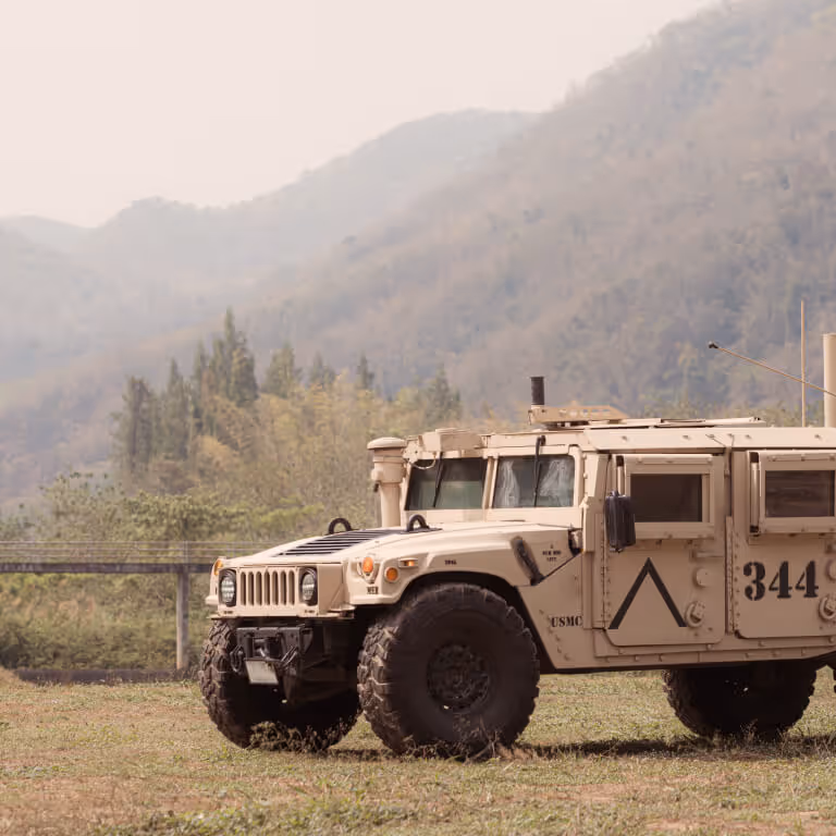 An army Humvee 