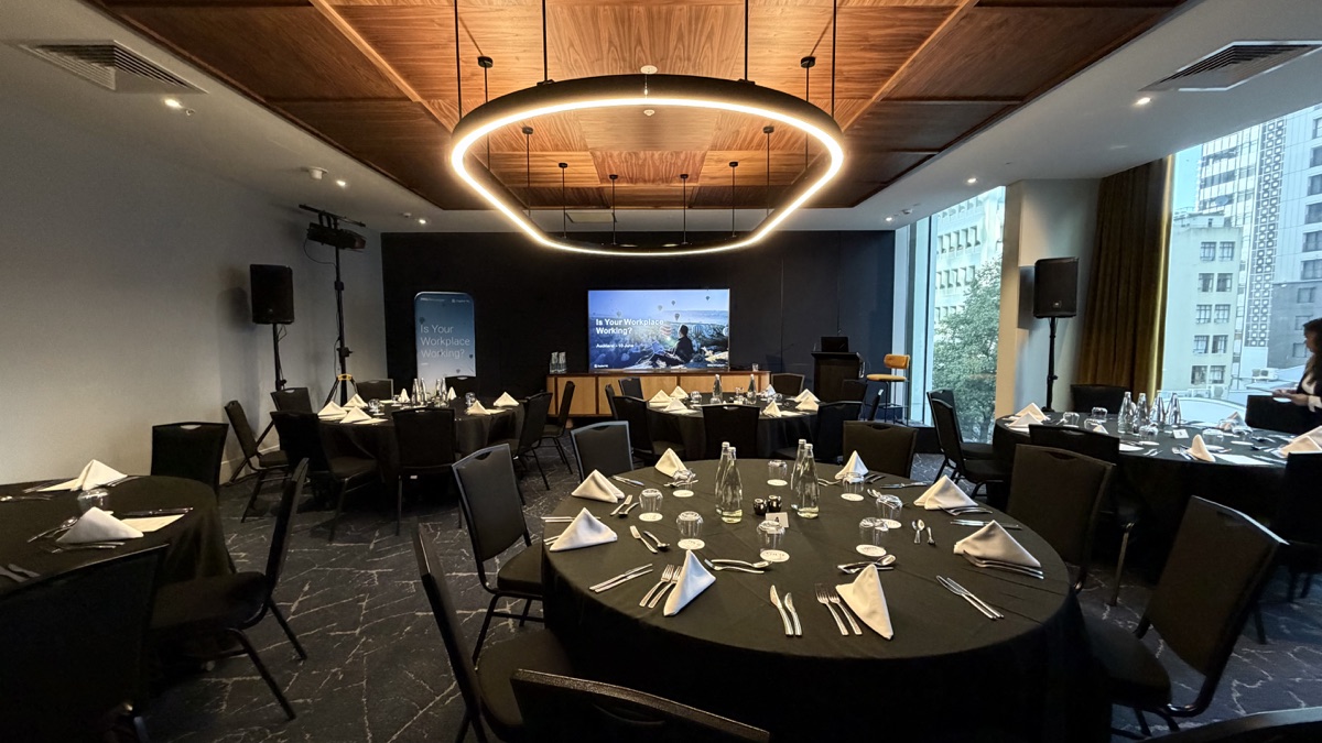 Dell Technologies Auckland event room before guests arrived