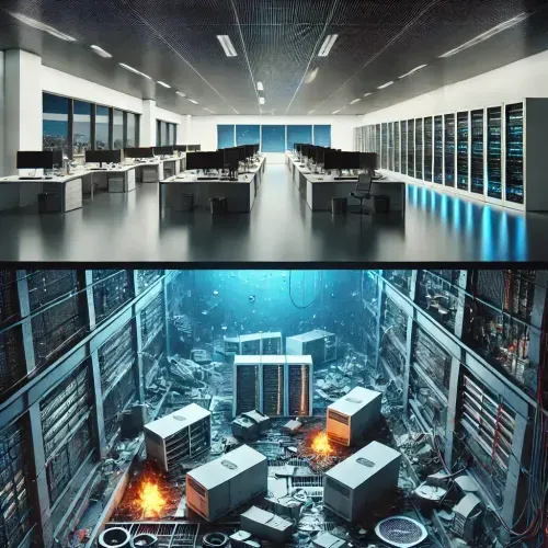 Modern technology office environment