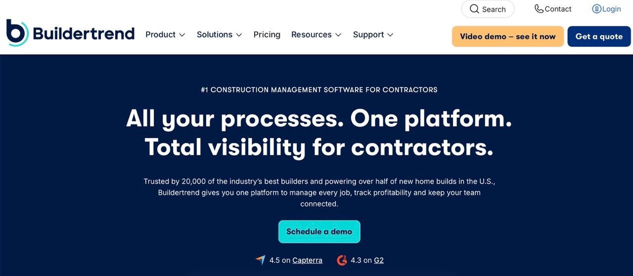 Buildertrend construction workflow software