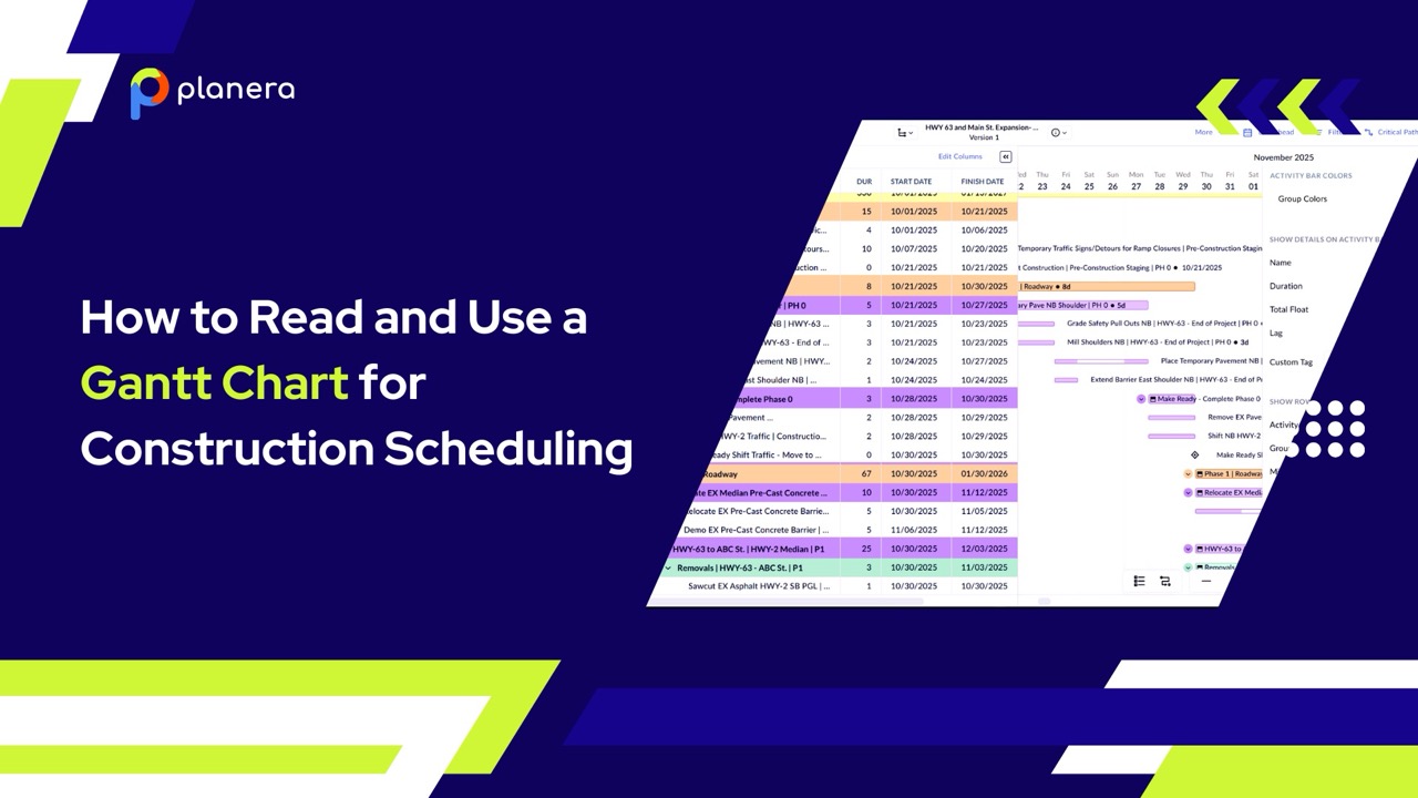 How to Read and Use a Gantt Chart for Construction Scheduling