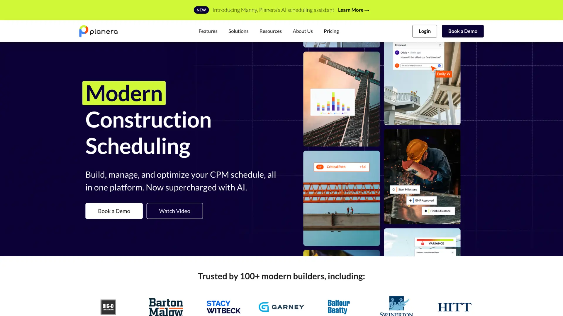 Planera construction scheduling software