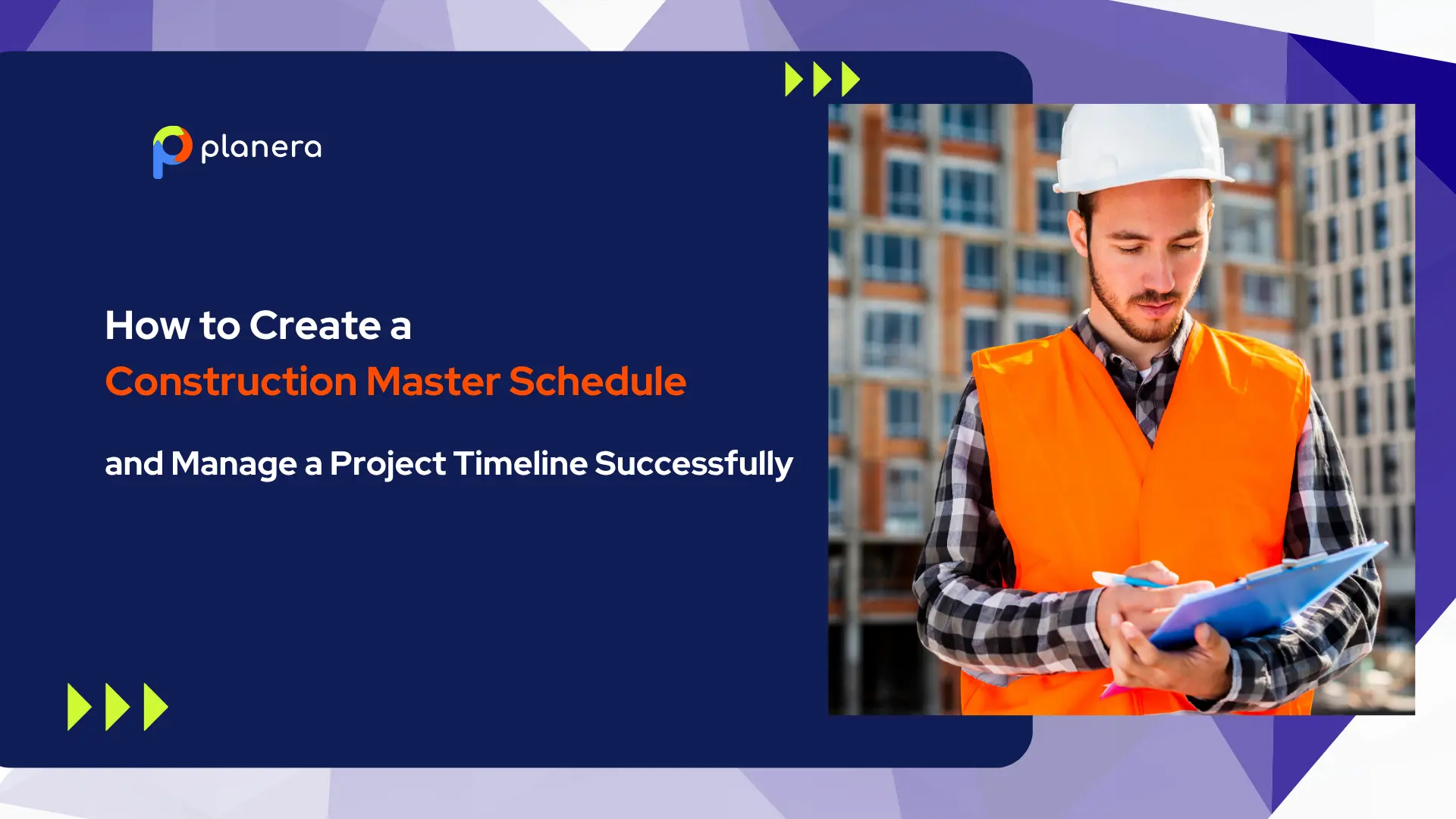 construction master schedule banner