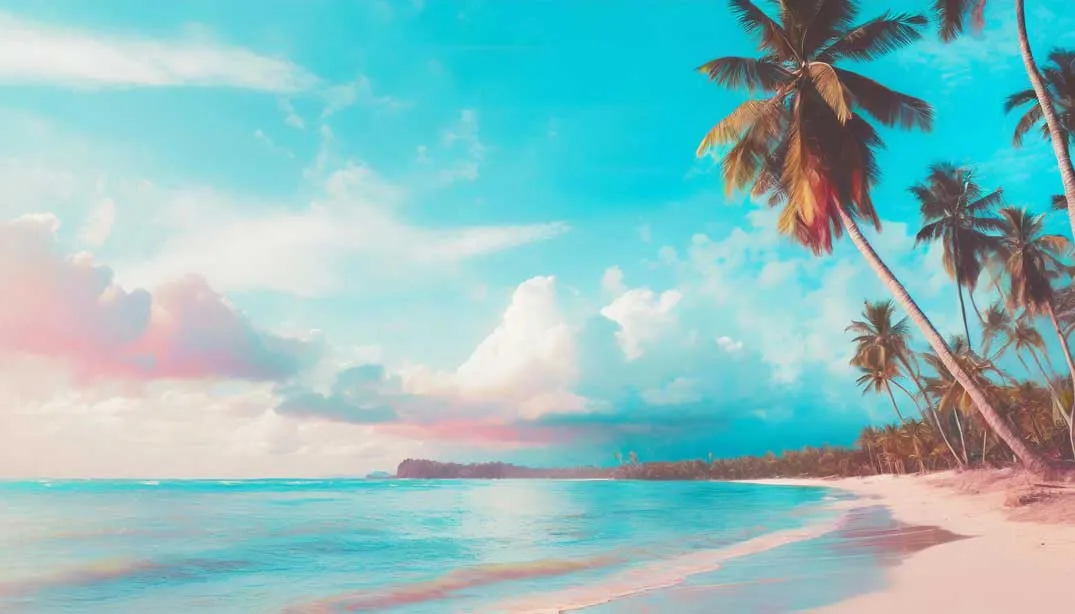 Obrázok oceánskeho zálivu v lete.