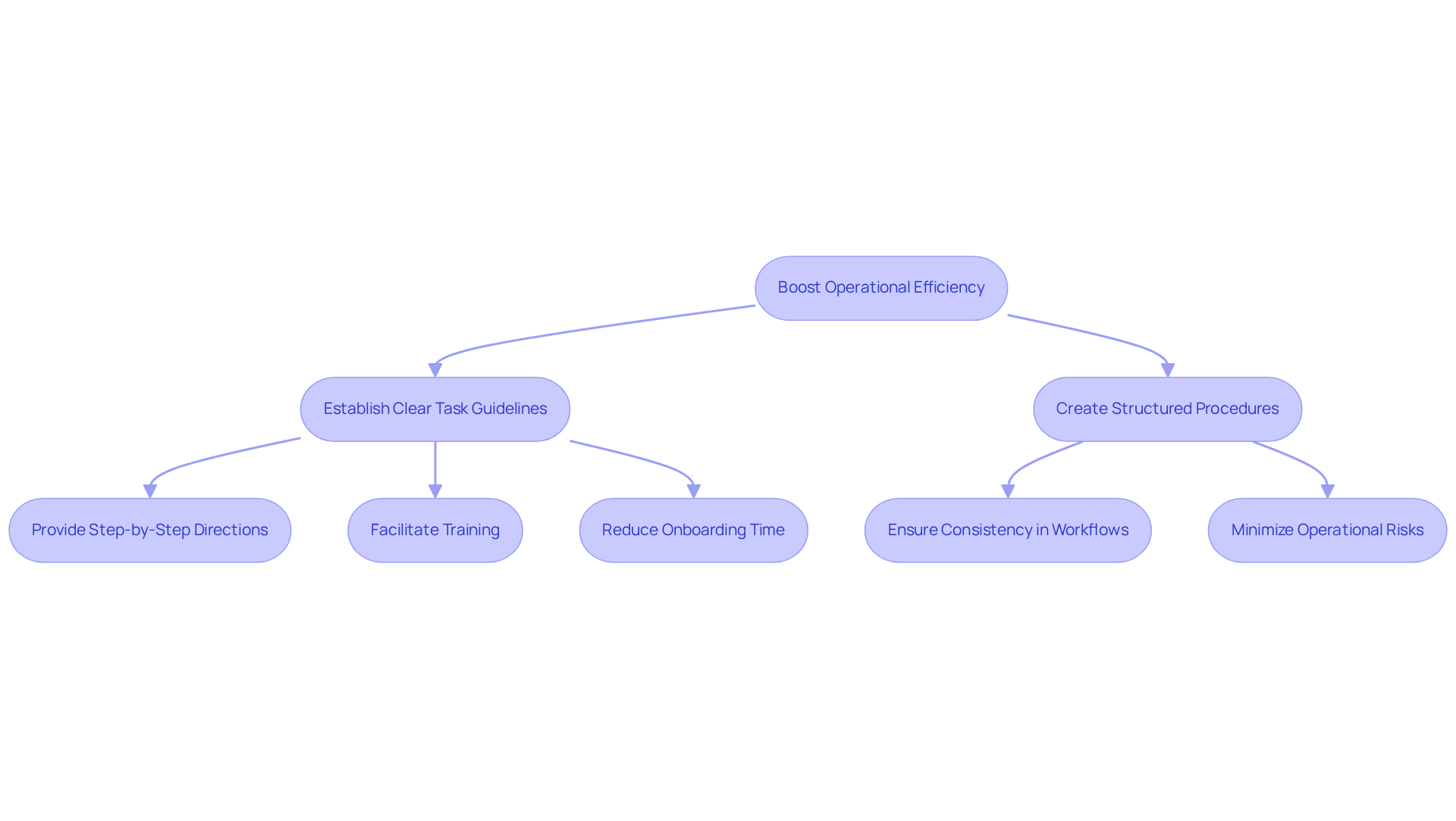 Follow the flowchart to see how each step contributes to boosting operational efficiency. The steps show how guidelines and procedures work together to improve training, reduce errors, and create a more responsive environment.
