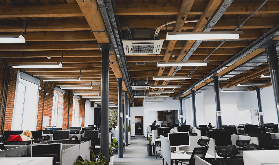 Modern open space office at Axendi Sp. z o.o.