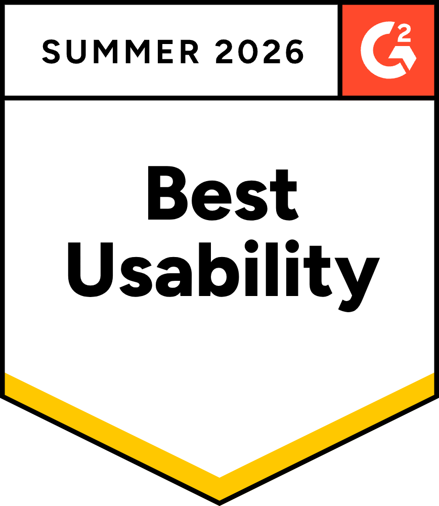Badge reading Spring 2026 Best Meets Requirements with G2 logo.