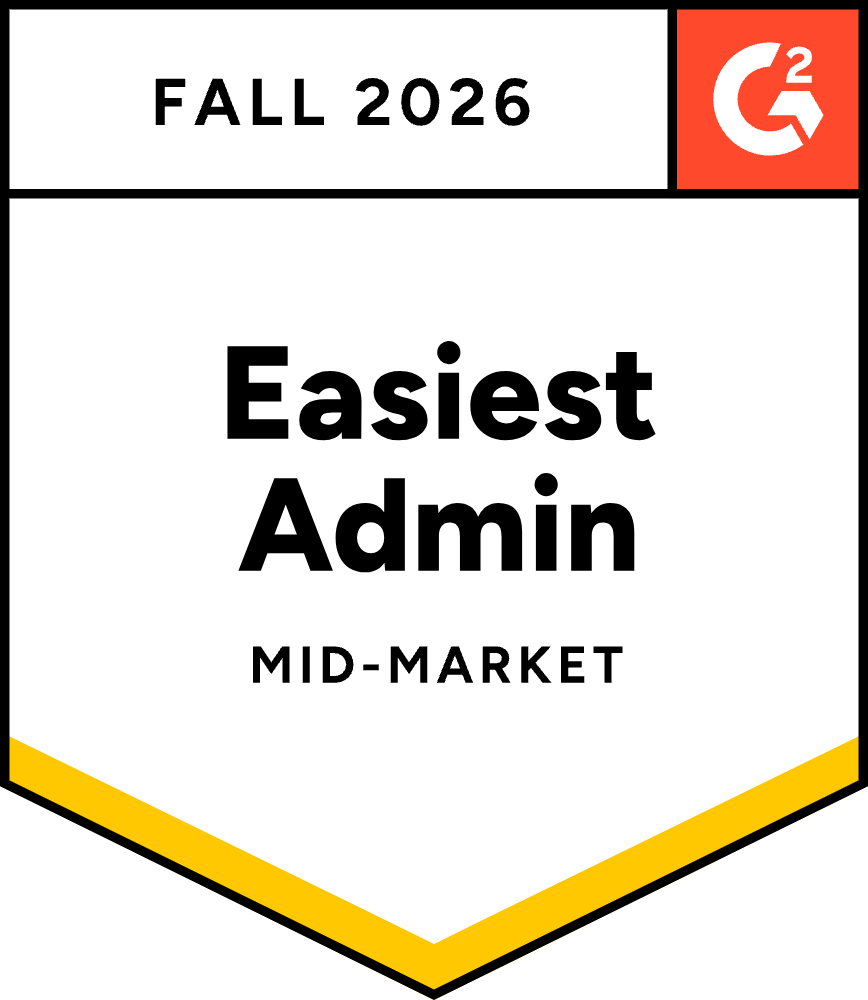 G2 badge for Spring 2026 EMEA High Performer in Mid-Market.