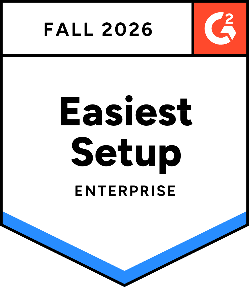 G2 Spring 2026 badge for Easiest To Do Business With in Mid-Market category.