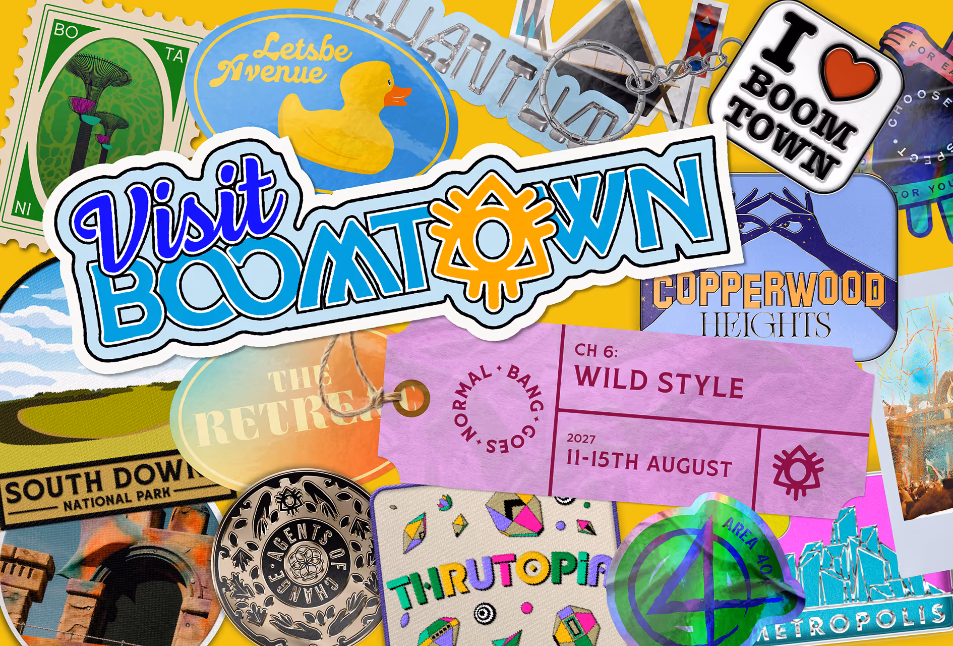 Boomtown Chapter Five: Radical Redesign Logo and branding