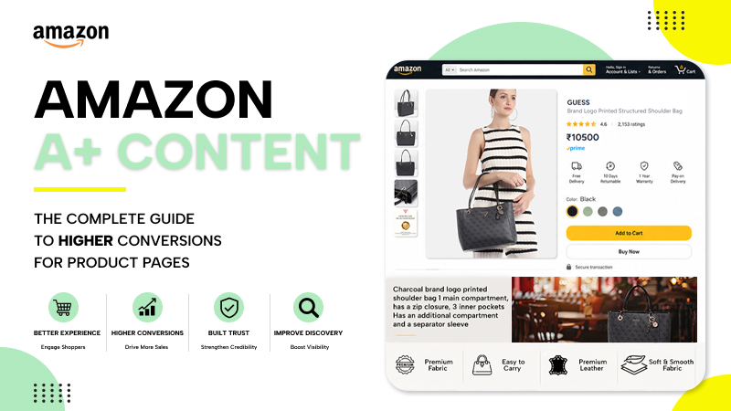 Amazon A+ Content banner showcasing an enhanced product page for higher conversions