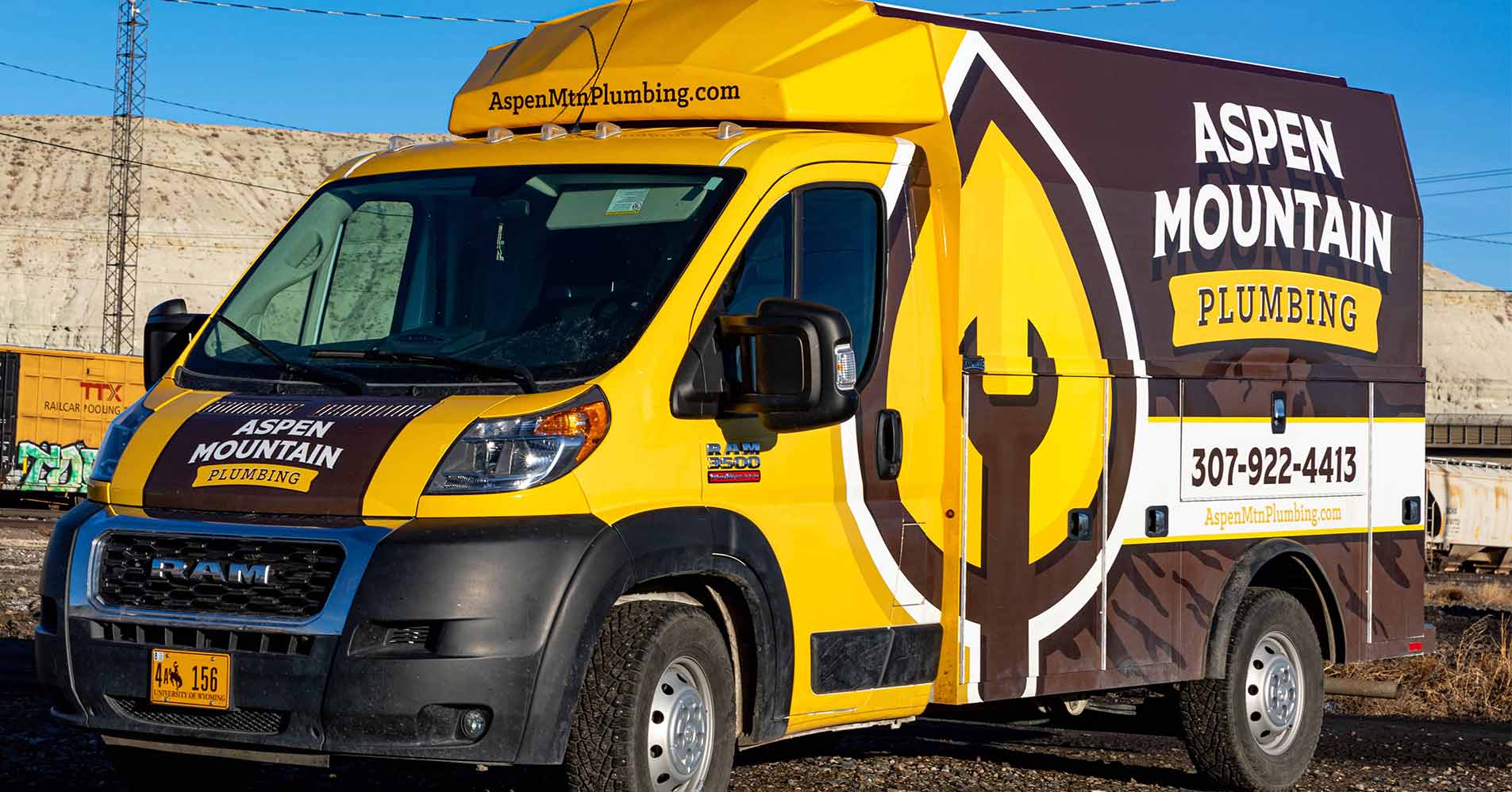 An Aspen Mountain Plumbing Service Van Used To Perform A Drain-Camera Inspection By Owner Lance Ball