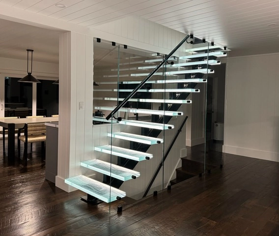Modern Glass Stairs