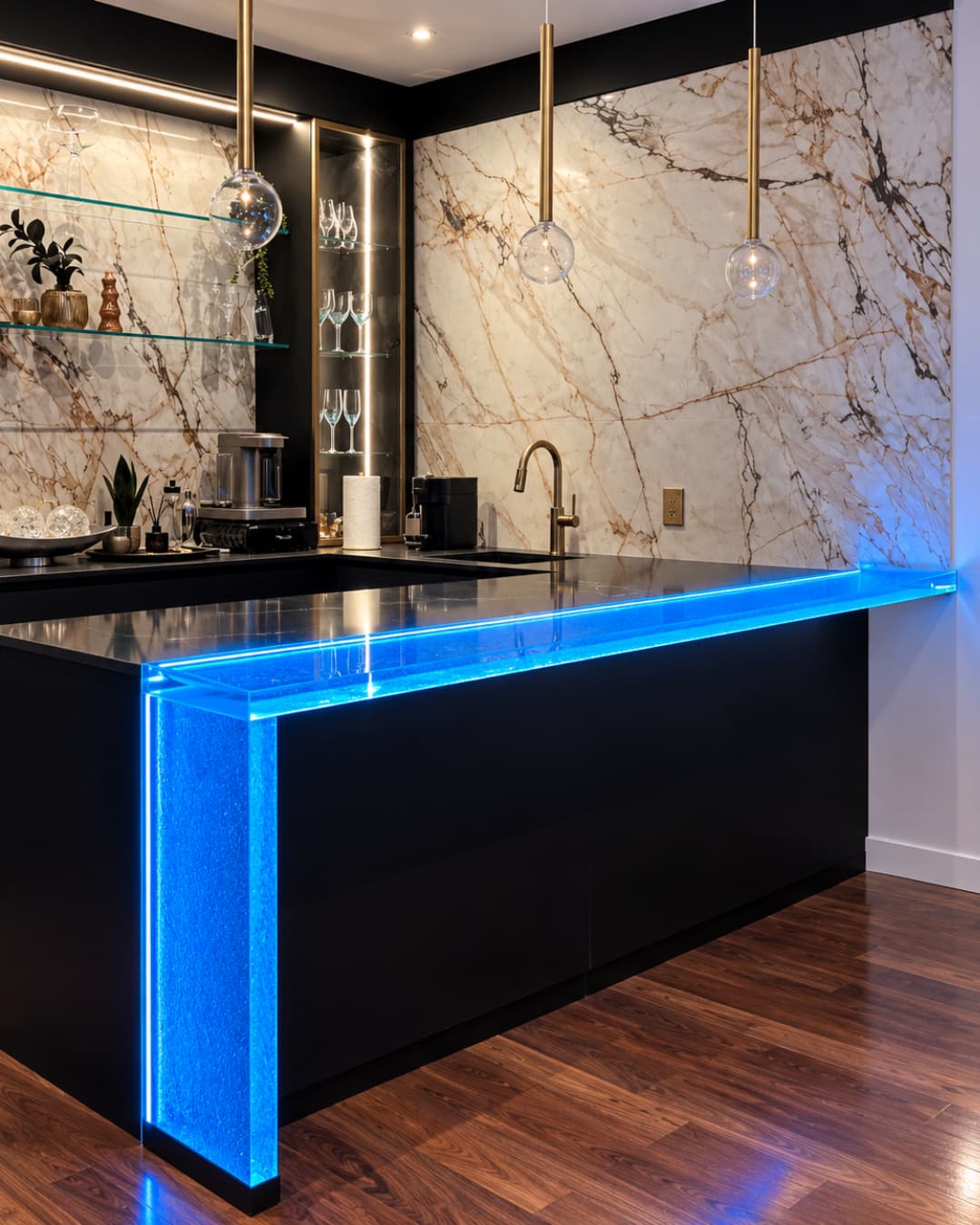 Bar moderne en verre