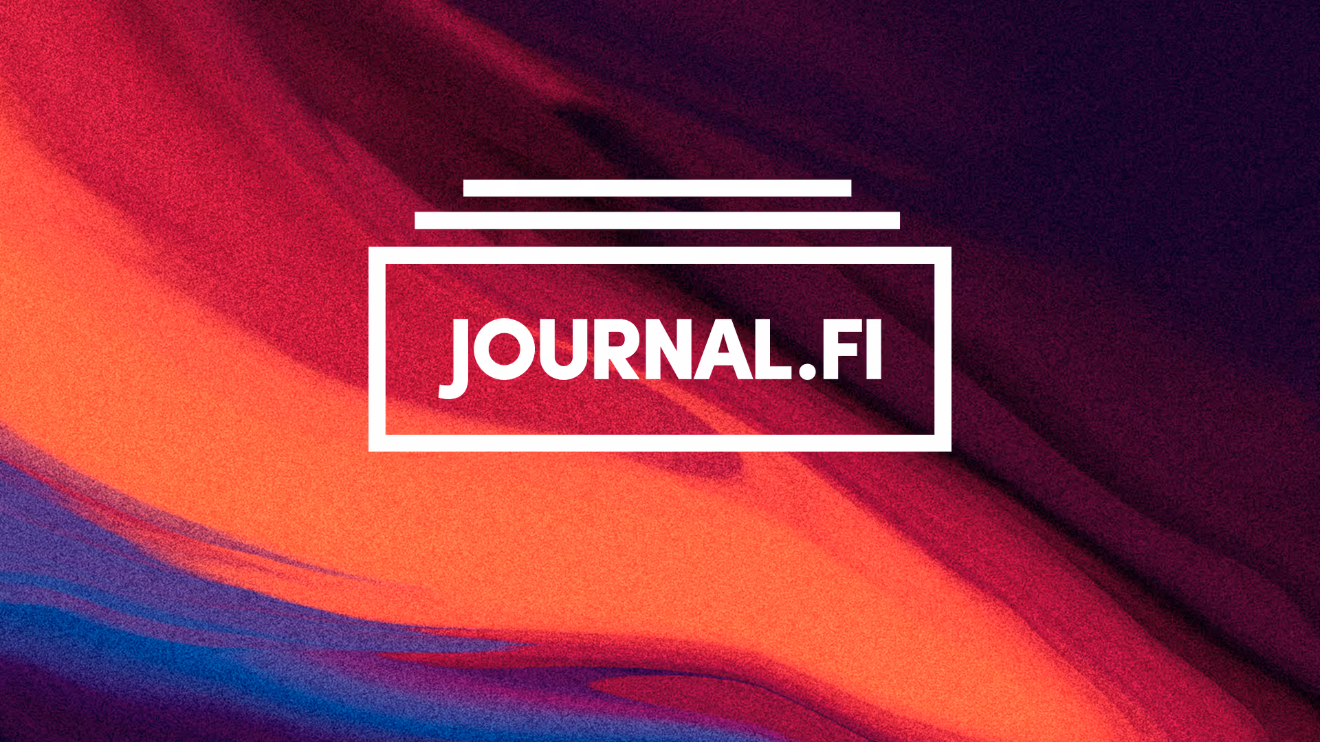 Journal-logo abstraktilla maalausmaisella taustalla, jossa on violetin ja oranssin sävyjä.