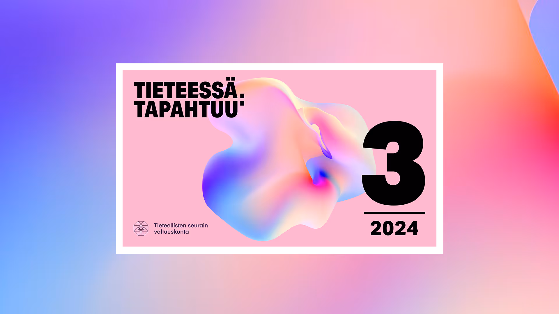 Yksittäisen julkaisun kansi, jossa on abstakti teemakuvio ja iso numero.