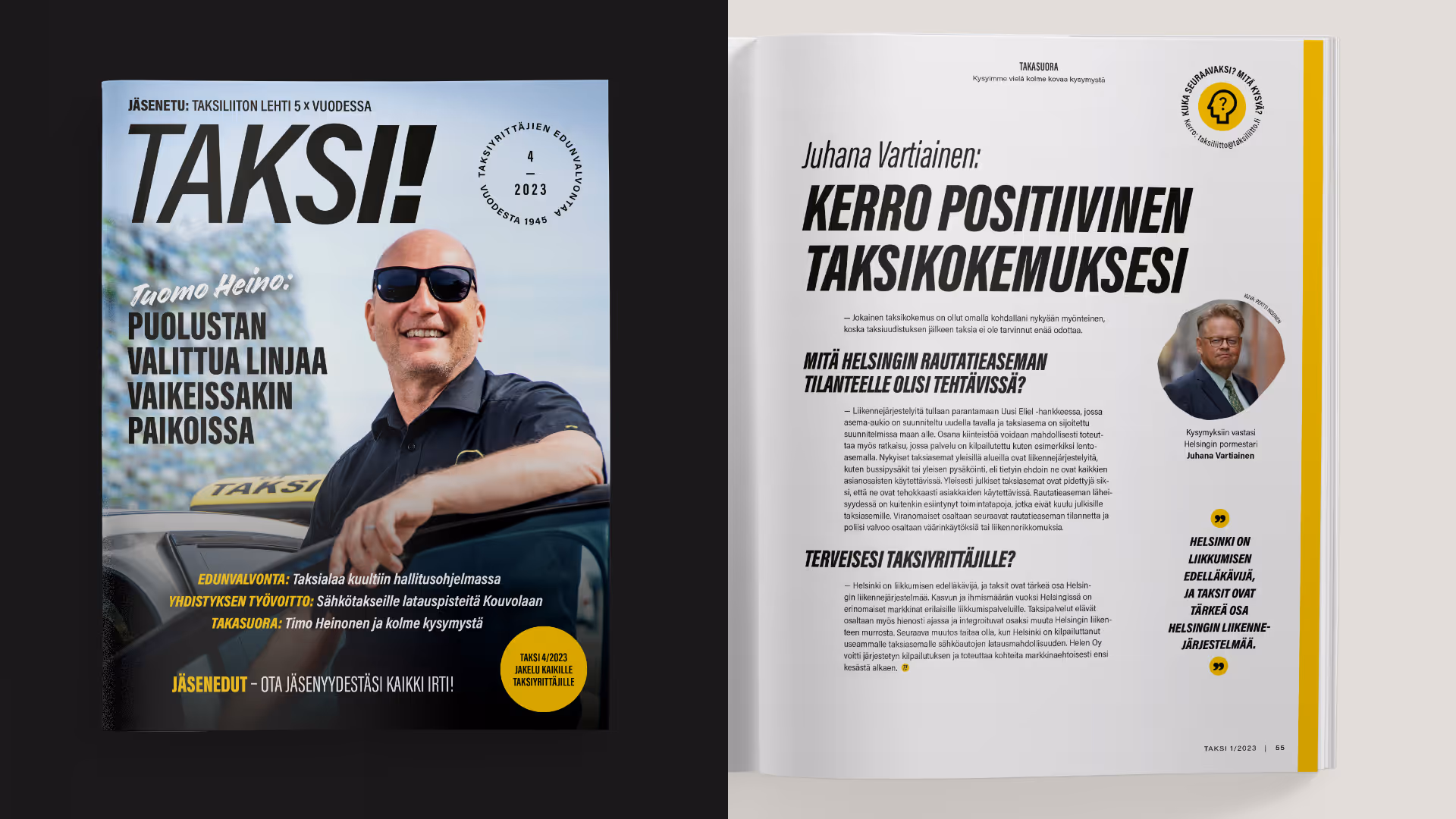 Lehden kansi ja yksityiskohta viimeiseltä aukeamalta.