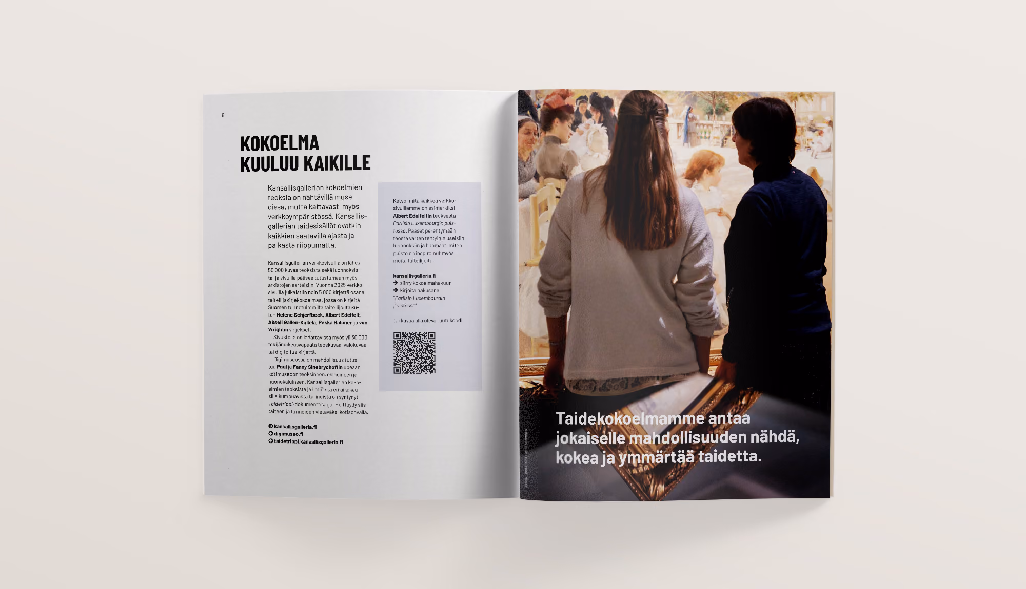 Julkaisun aukeama, jossa sisältöä on palasteltu leipätekstiin ja infolaatikkoon