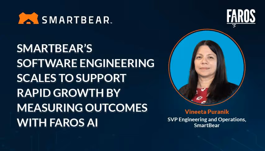 SmartBear's Software Engineering Scales to Support Rapid Growth by Measuring Outcomes with Faros AI banner image features Vineeta Puranik, SVP Engineering and Operations at SmartBear