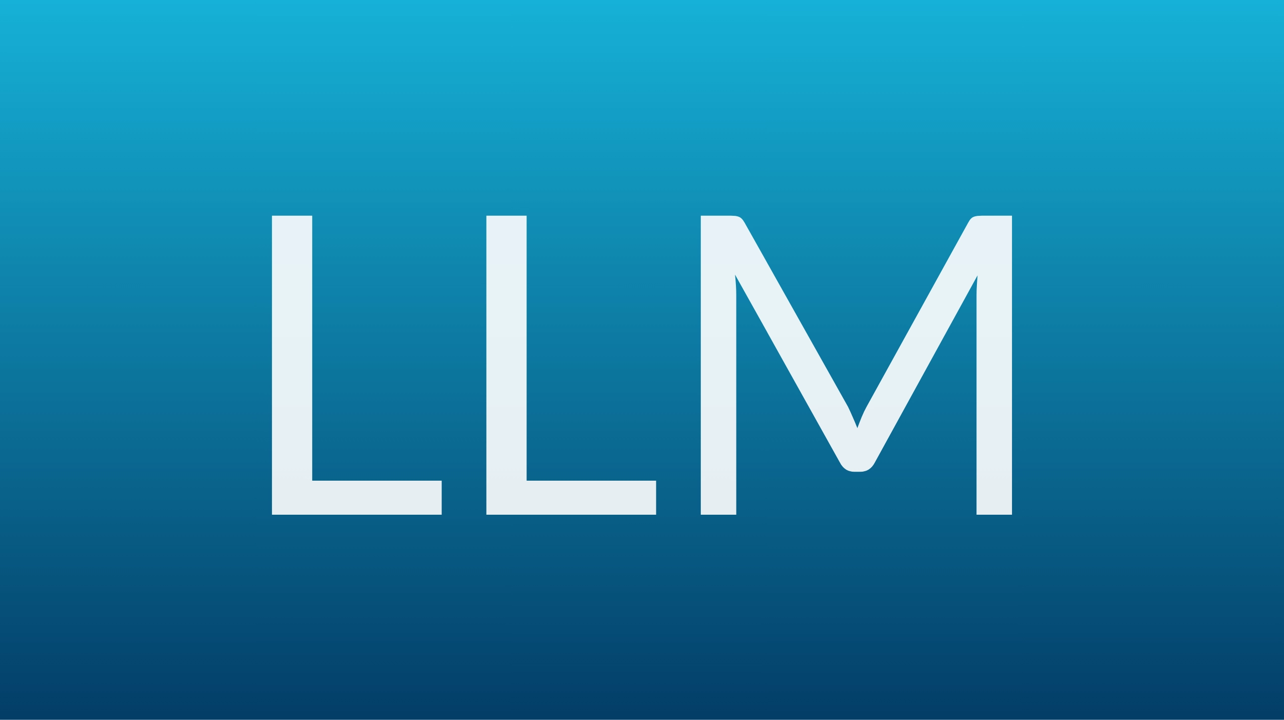 gradient blue background with acronym "LLM"