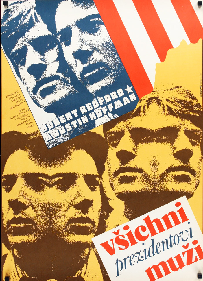 1980 Czech First Release A1 SS/Rolled (23x33in) All the President’s Men poster designed by Zdenek Ziegler. Film directed by Alan J. Pakula, starring Dustin Hoffman, Robert Redford, Jack Warden, Martin Balsam, Hal Holbrook, Jason Robards, Jane Alexander, Meredith Baxter, Ned Beatty.