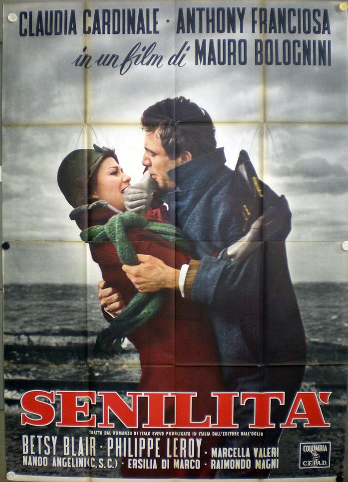 1962 Italian 4 Sheet SS/Folded (55x79in) Careless poster. Film directed by Mauro Bolognini, starring Anthony Franciosa, Claudia Cardinale, Betsy Blair, Philippe Leroy, Raimondo Magni, Aldo Bufi Landi, Nadia Marlowa, John Stacy, Franca Mazzoni.