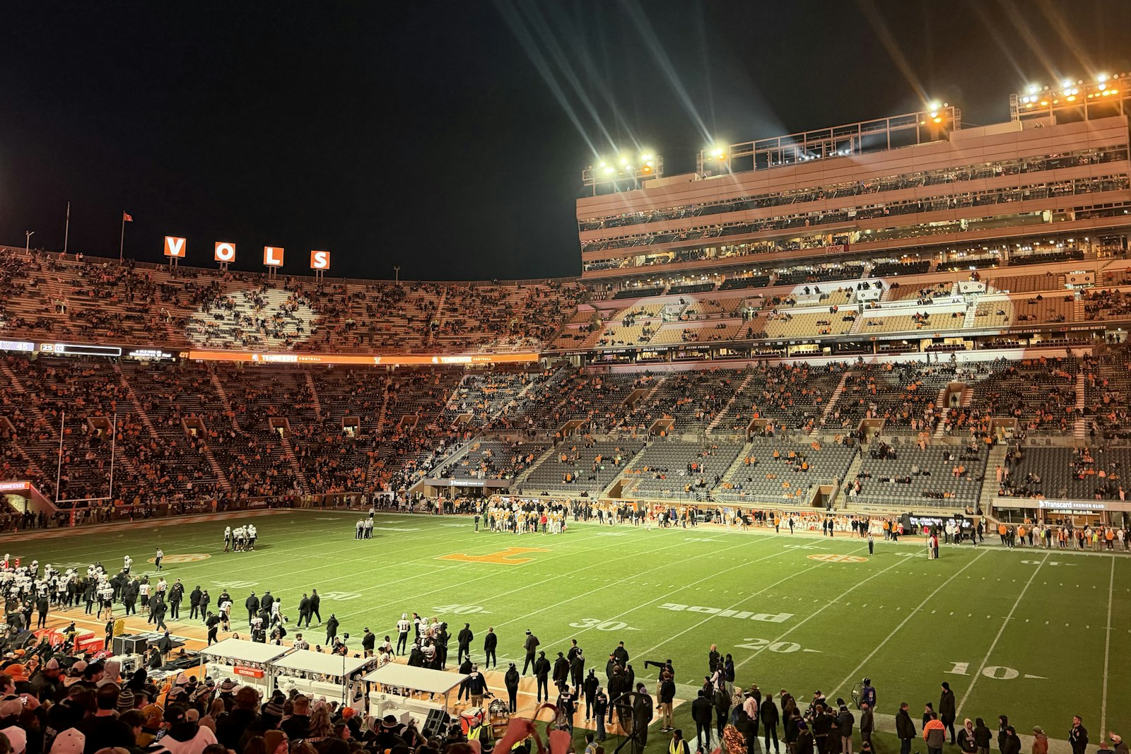 Crowded stadium during a live event