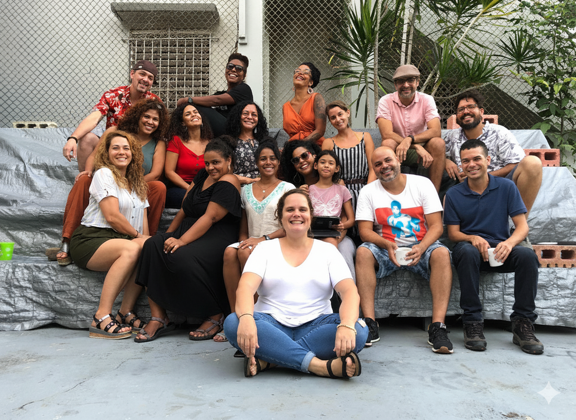 People sitting down and arranged for a group picture.