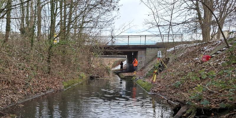 Vermessung von Querprofilen am Soestbach