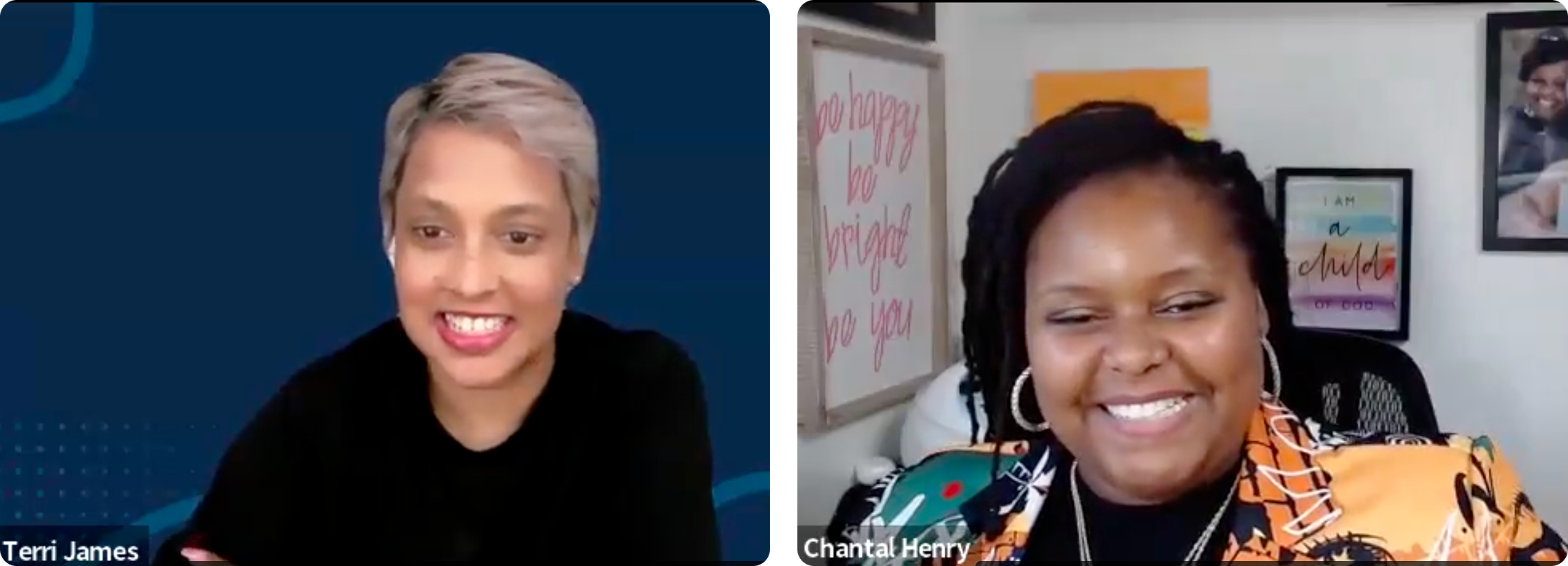 Terri James and Chantal Henry on Customer Success call.