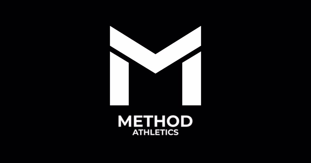 Method Athletics logo with black background