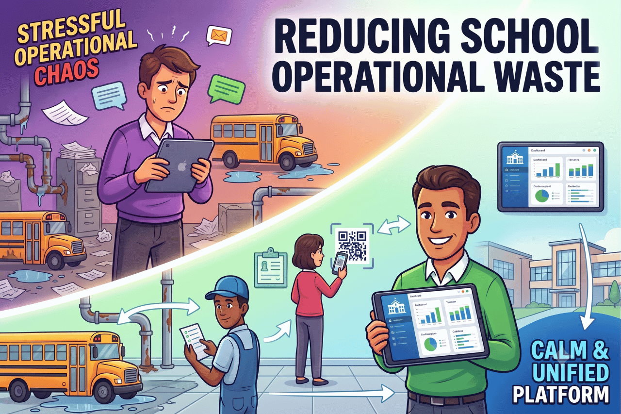 Image showing how reducing operational waste can improve experience at schools.