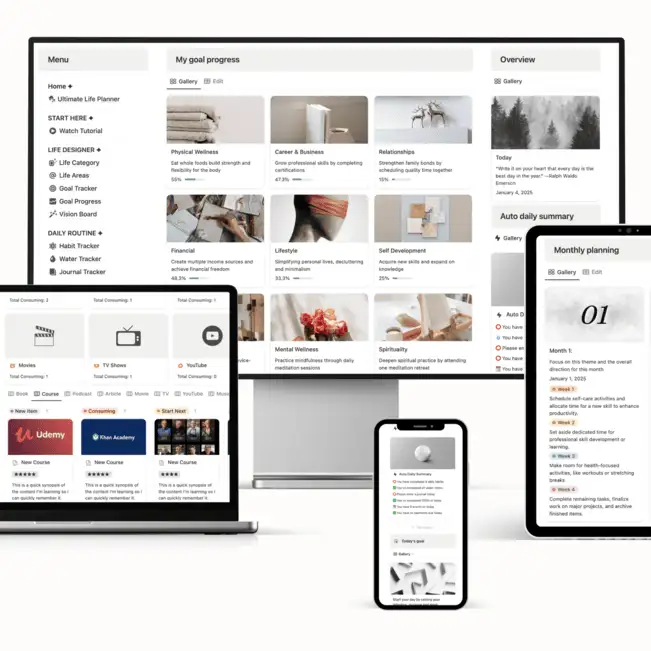 best all-in-one notion template for personal life