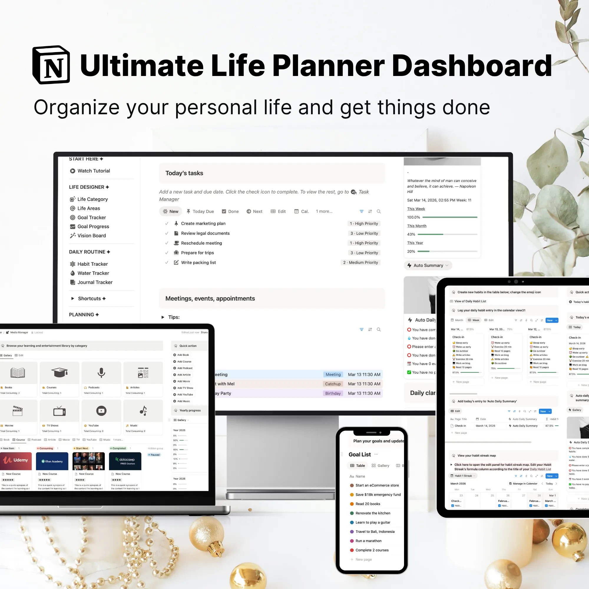 Notion Life Planner Template