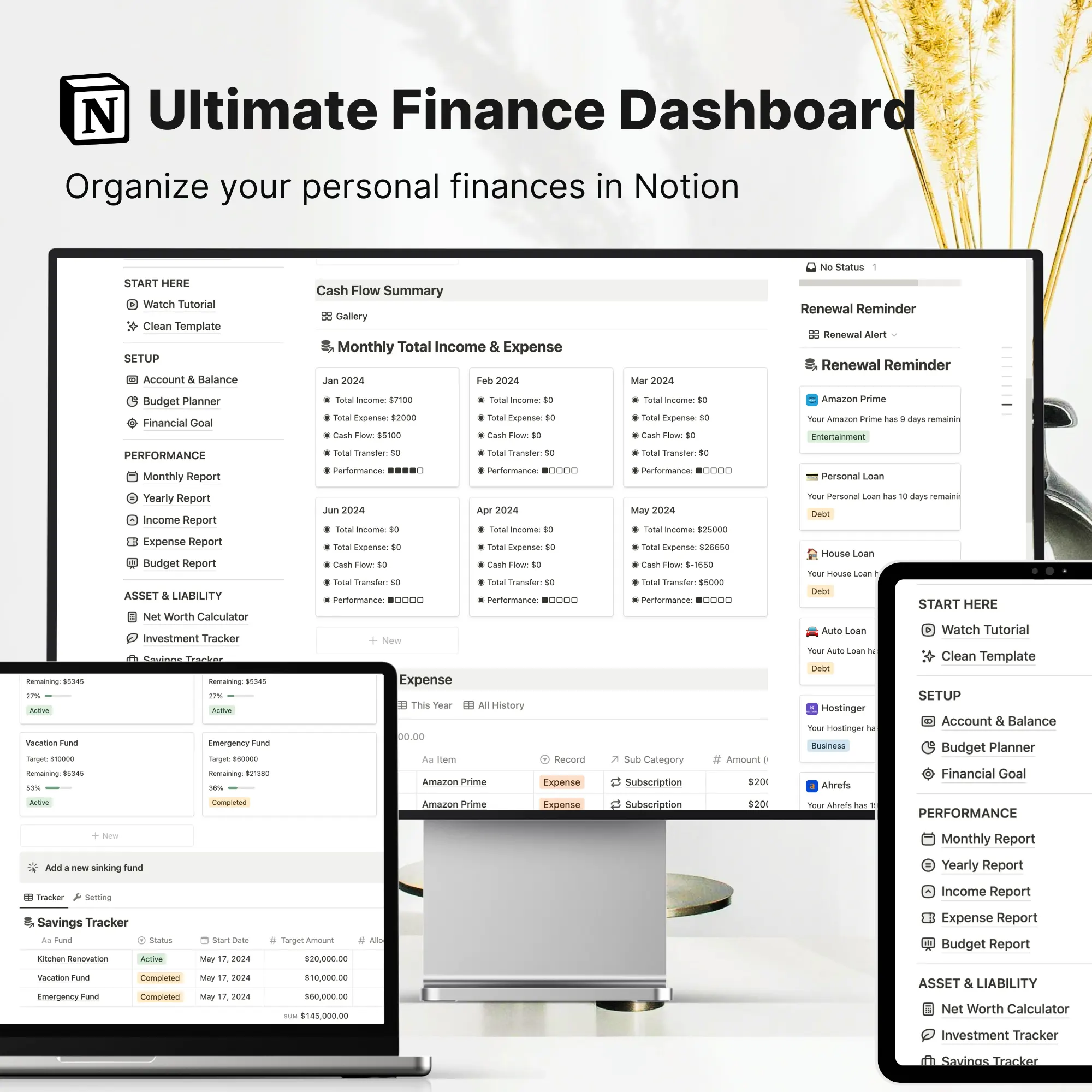 Ultimate Finance Notion Template cover