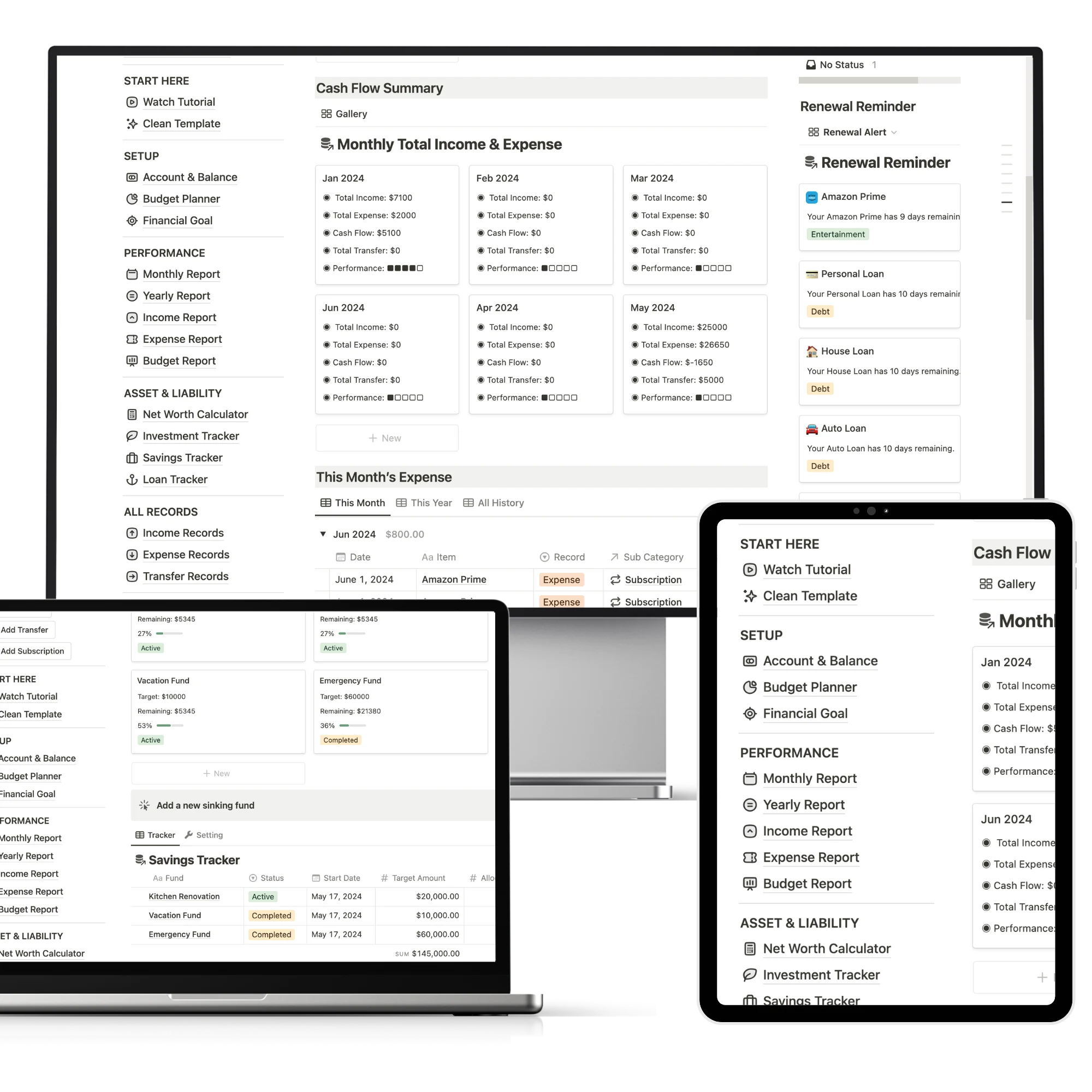 ultimate notion finance tracker template