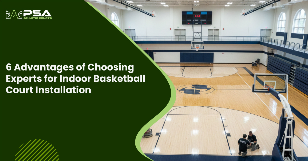 indoor basketball court installation