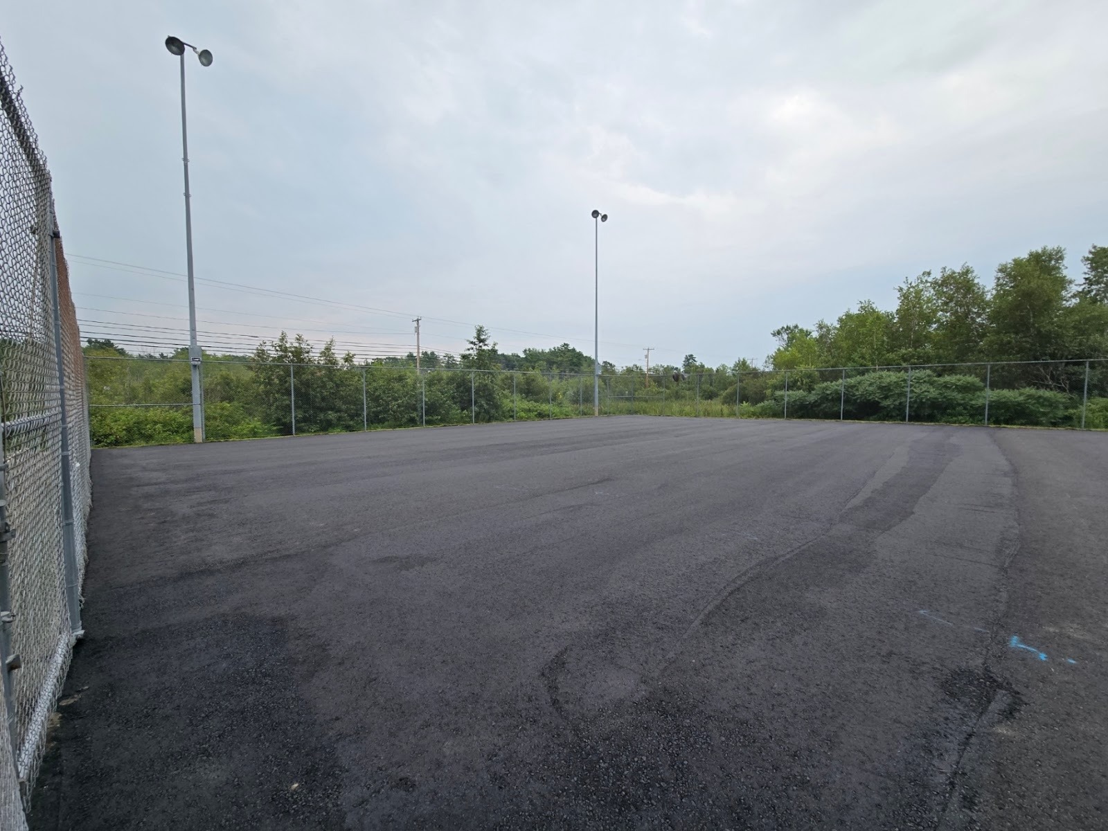 Freshly Paved Athletic Court Base
