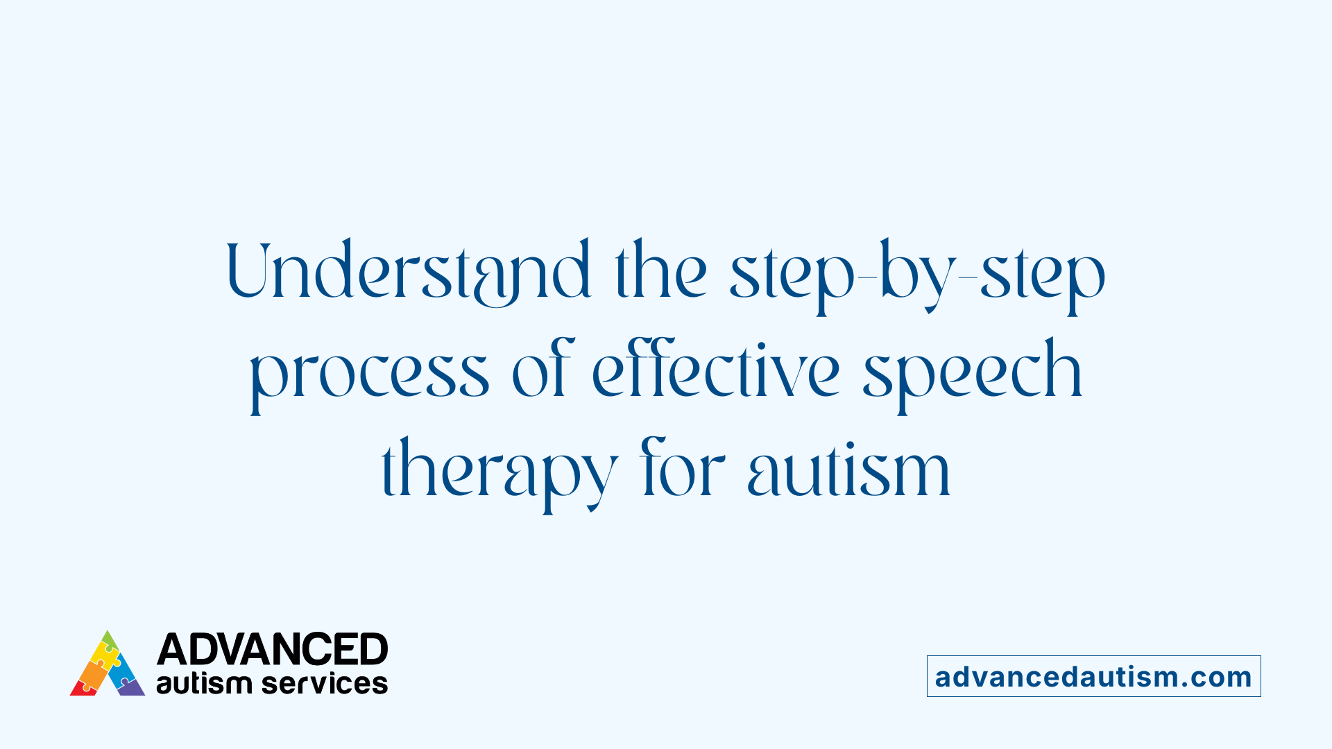 Understand the step-by-step process of effective speech therapy for autism
