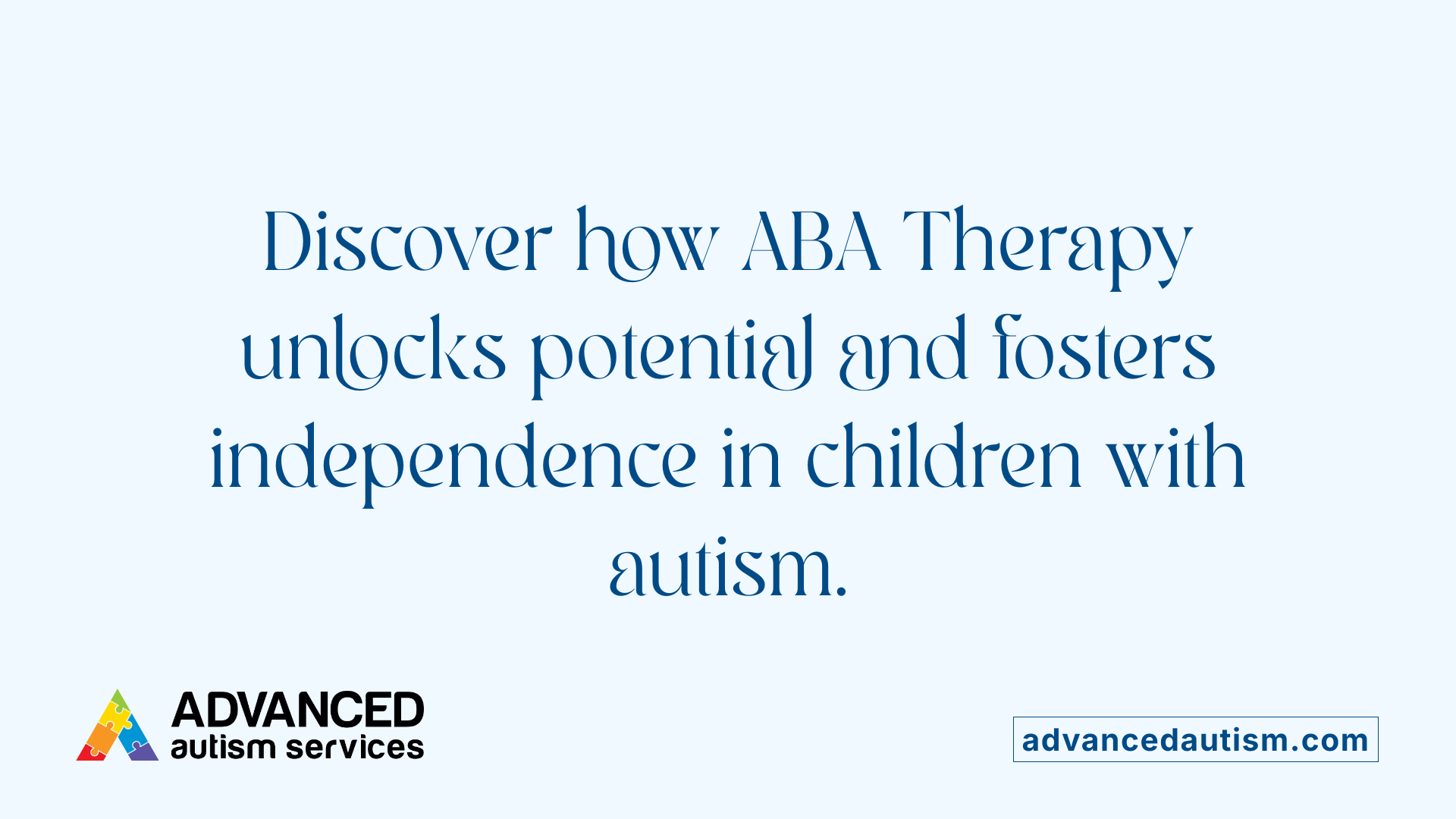 Discover how ABA Therapy unlocks potential and fosters independence in children with autism.