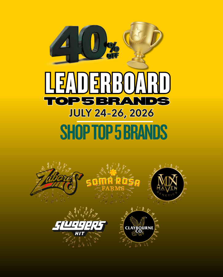 Leaderboard Sale July 24-26 40% off Soma Rosa Zabores Sluggers Claybourne Co. Maven Genetics