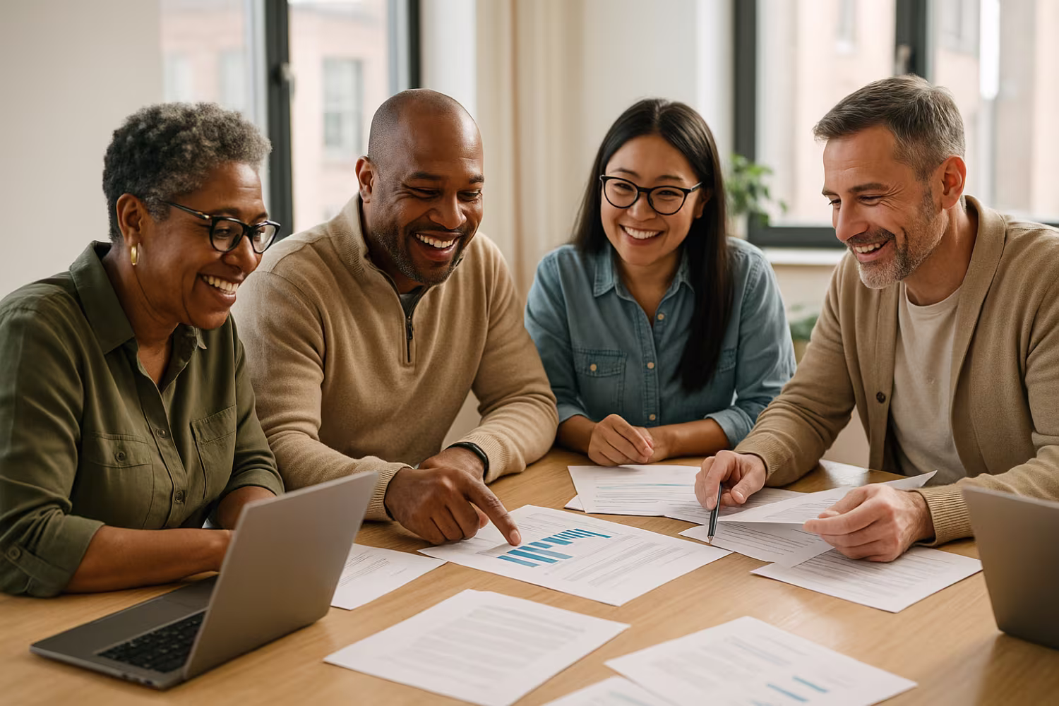 Nonprofit professionals managing data efficiently