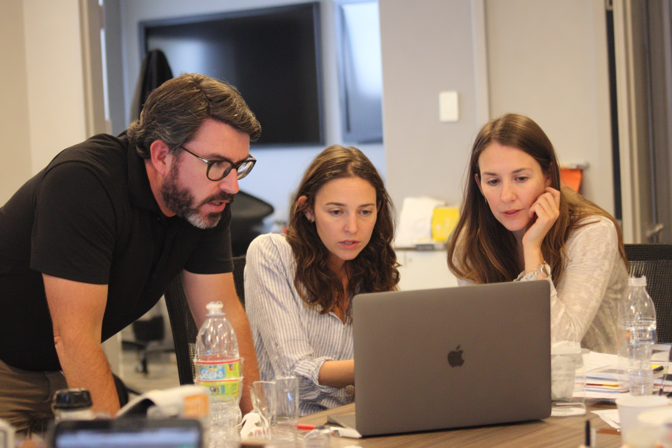 Team discussing nonprofit data management